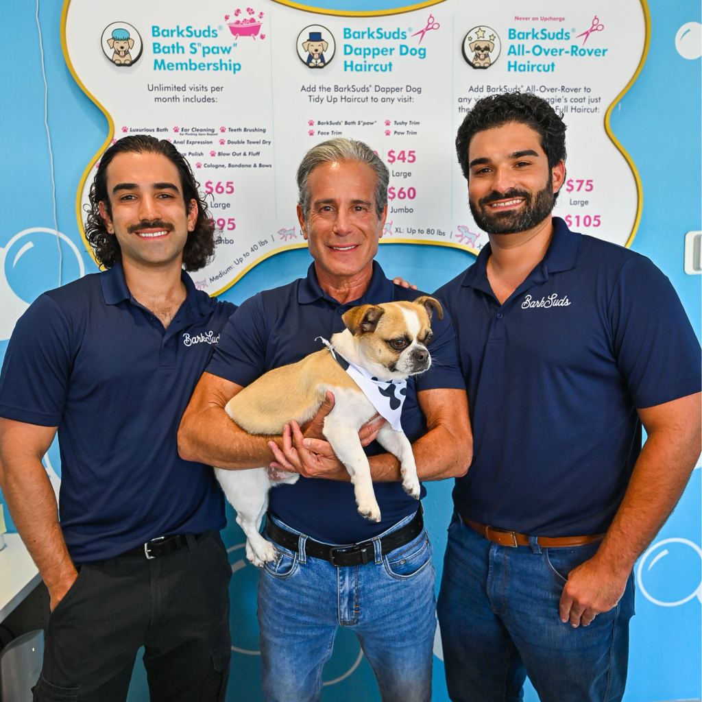 Rich and his sons with BarkSuds
